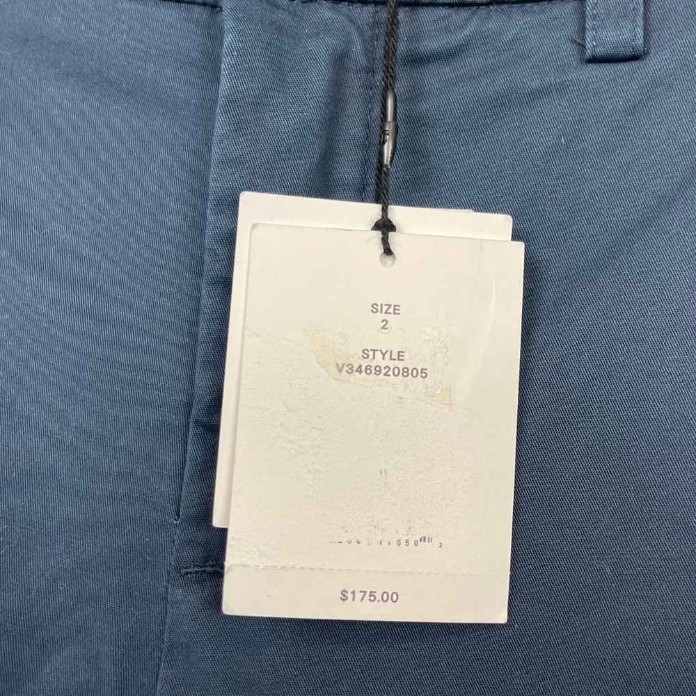 Vince Rolled Cuffed Chino Shorts Blue NWT Classic Preppy Women’s Size 2 - Picture 9 of 15